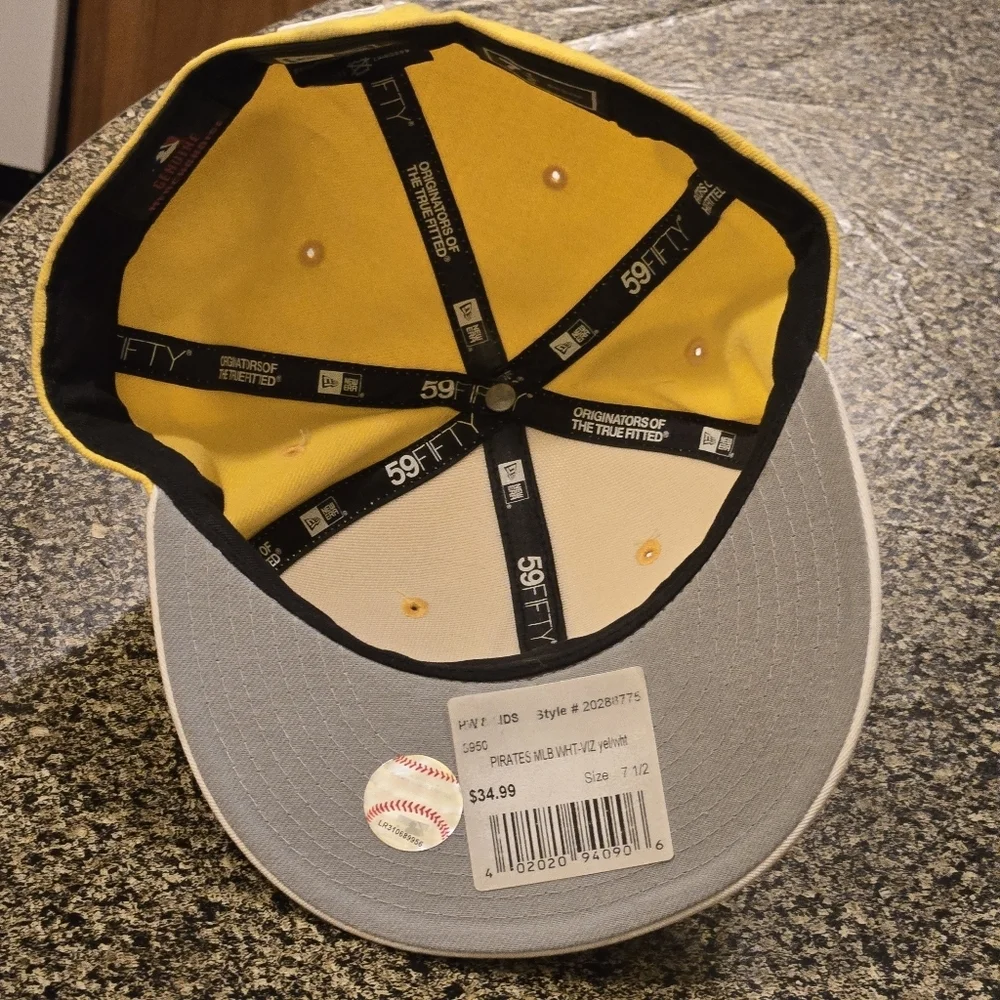 New Era Pittsburgh Pirates Two Tone Color Pack 59FIFTY Fitted Hat Yellow 7 1/2